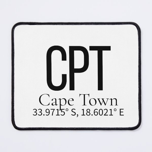 Item preview, CPT Cape Town South Africa Airport Code Minimalist Travel Sticker - Coordinates Art designed and sold by Sparkledust Creations.