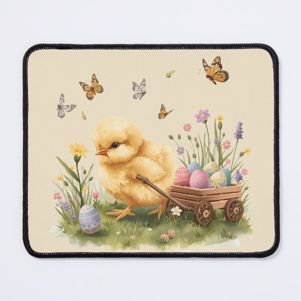 Item preview, Baby Chick Easter Egg Wagon – Cute Spring Chick Pulling Easter Eggs designed and sold by Willow & Ink.
