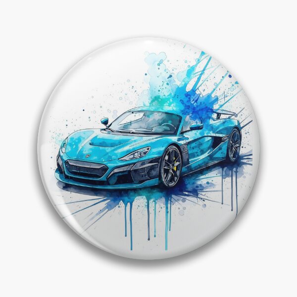 Item preview, Rimac Nevera Electric Hypercar Watercolor Art Futuristic Supercar Illustration designed and sold by Motorline44.