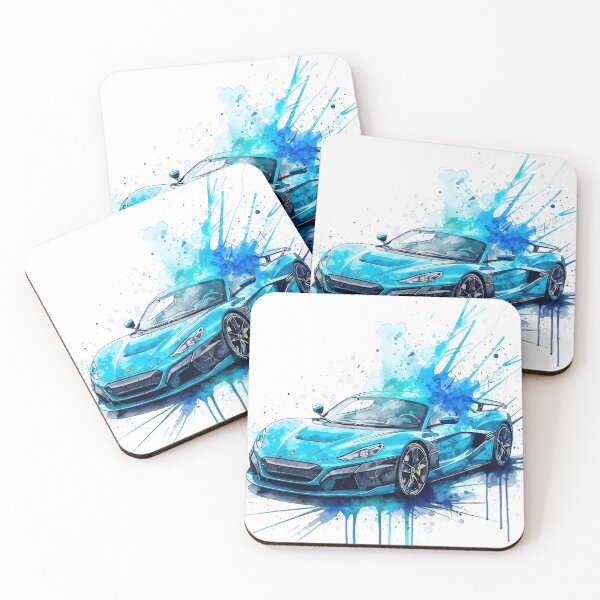 Item preview, Rimac Nevera Electric Hypercar Watercolor Art Futuristic Supercar Illustration designed and sold by Motorline44.