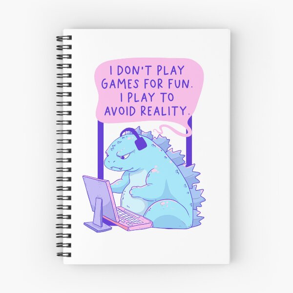 Item preview, Gamer Dinosaur – I Play Games To Avoid Reality designed and sold by Jess.a.creates.