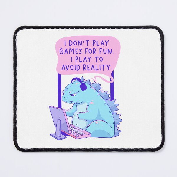 Item preview, Gamer Dinosaur – I Play Games To Avoid Reality designed and sold by Jess.a.creates.