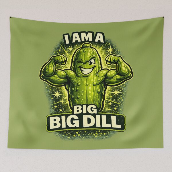 Item preview, I Am A Big Dill – Funny Muscle Pickle Pun T-Shirt Design designed and sold by BB Design Garage.