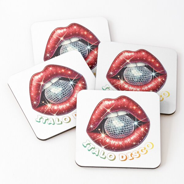 Item preview, Disco Lips With Mirror Ball – Retro Party Aesthetic Disco Disco Style designed and sold by ArcticFoxStudio.