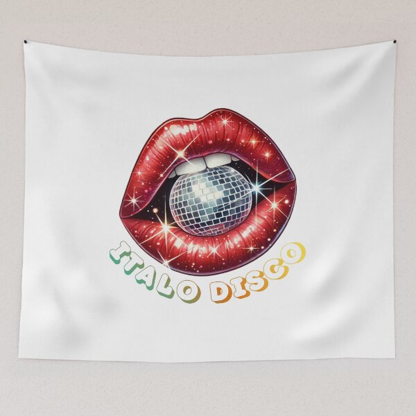 Item preview, Disco Lips With Mirror Ball – Retro Party Aesthetic Disco Disco Style designed and sold by ArcticFoxStudio.