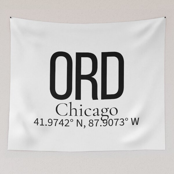 Item preview, ORD Chicago USA Airport Code Minimalist Travel Sticker - Coordinates Art designed and sold by Sparkledust Creations.
