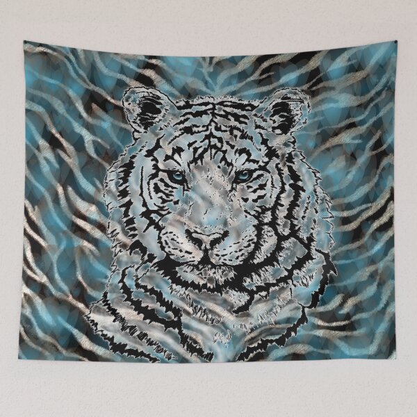 Item preview, White Tiger Blues designed and sold by MoodyMuseArt.