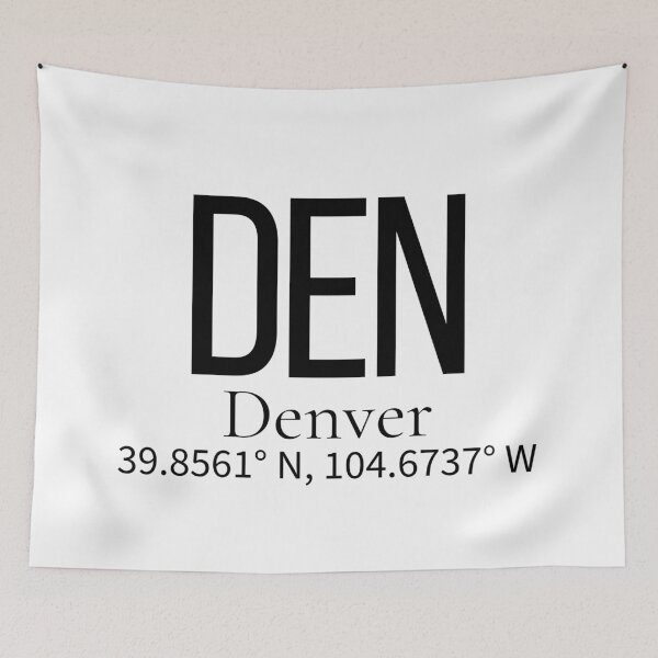 Item preview, DEN Denver USA Airport Code Minimalist Travel Sticker - Coordinates Art designed and sold by Sparkledust Creations.