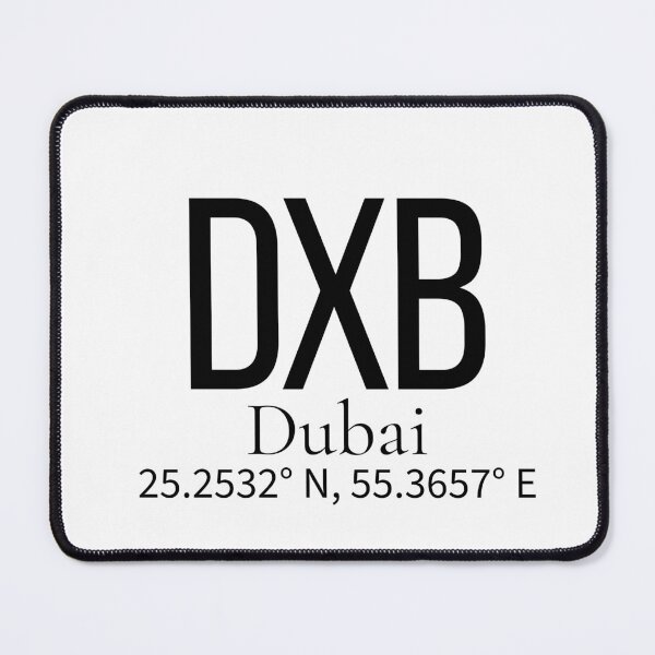 Item preview, DXB Dubai UAE Airport Code Minimalist Travel Sticker - Coordinates Art designed and sold by Sparkledust Creations.