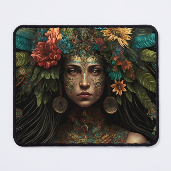 Item preview, Deity or Priestess with Tribal and Natural Aesthetics - Fantasy Art Inspired by Ancient Cultures designed and sold by Hipatye26.