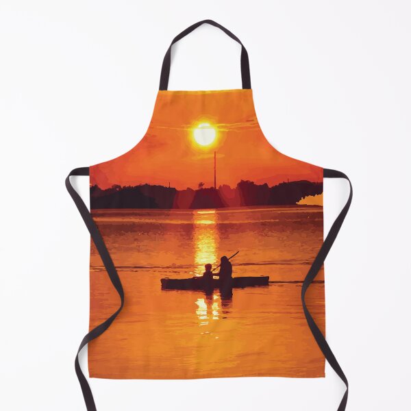 Item preview, Canoe Silhouettes Rowing at Fiery Sunset designed and sold by Arturo Daniel Garcia Palomo.