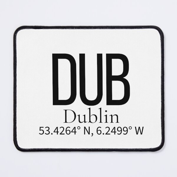 Item preview, DUB Dublin Ireland Airport Code Minimalist Travel Sticker - Coordinates Art designed and sold by Sparkledust Creations.