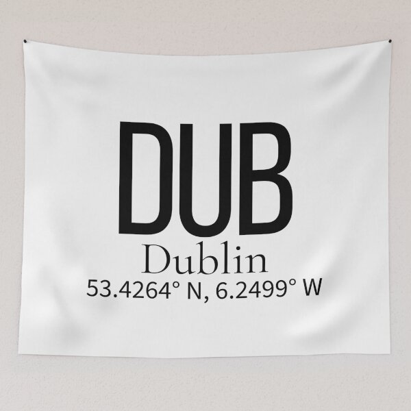 Item preview, DUB Dublin Ireland Airport Code Minimalist Travel Sticker - Coordinates Art designed and sold by Sparkledust Creations.