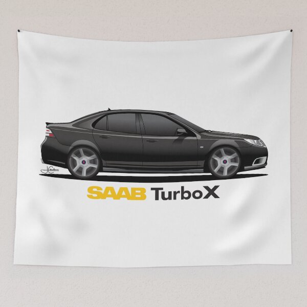 Item preview, Saab Turbo X Aero Illustration Black designed and sold by blackdogshop.
