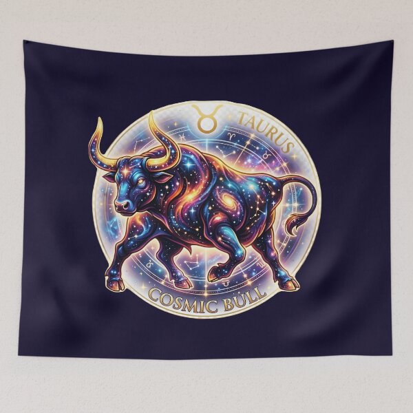 Item preview, Celestial Taurus Cosmic Bull Zodiac Astrology designed and sold by Dakson Design - Fantasy Art.