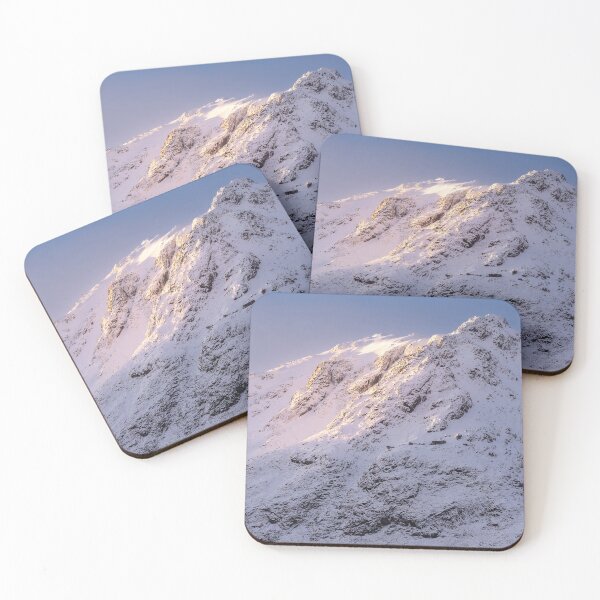 Item preview, Snow-covered mountain peak at sunrise Glencoe designed and sold by Sonny Vermeer.