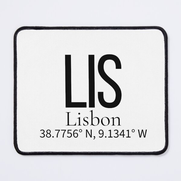 Item preview, LIS Lisbon Portugal Airport Code Minimalist Travel Sticker - Coordinates Art designed and sold by Sparkledust Creations.
