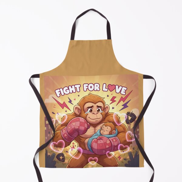 Item preview, Punch Monkey Fight for Love – Cute Boxing Monkey Protecting Baby designed and sold by Yasmine Mohammed.