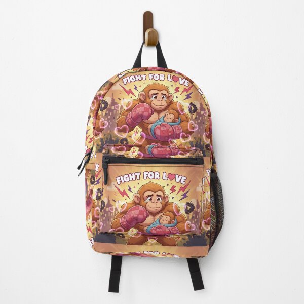 Item preview, Punch Monkey Fight for Love – Cute Boxing Monkey Protecting Baby designed and sold by Yasmine Mohammed.