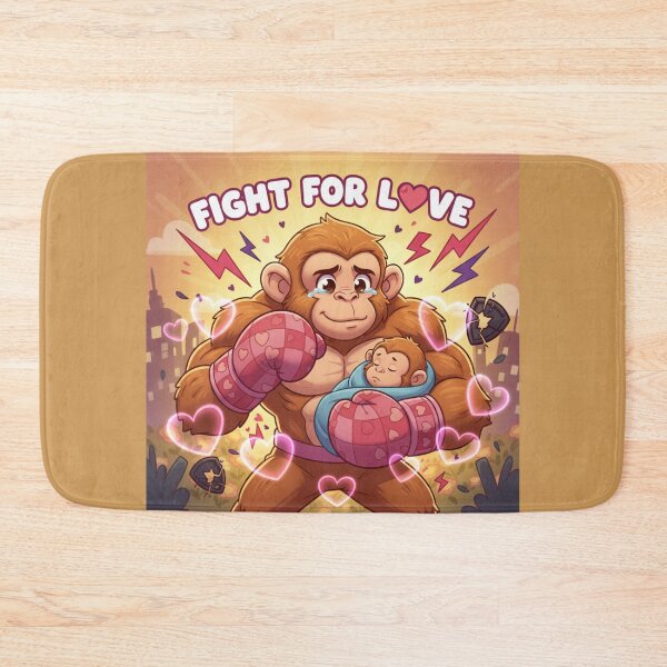 Item preview, Punch Monkey Fight for Love – Cute Boxing Monkey Protecting Baby designed and sold by Yasmine Mohammed.