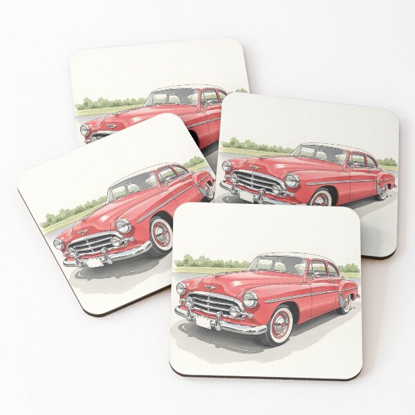 Item preview, 1950s Classic American Car Watercolor Art Vintage Retro Automobile Illustration designed and sold by Motorline44.