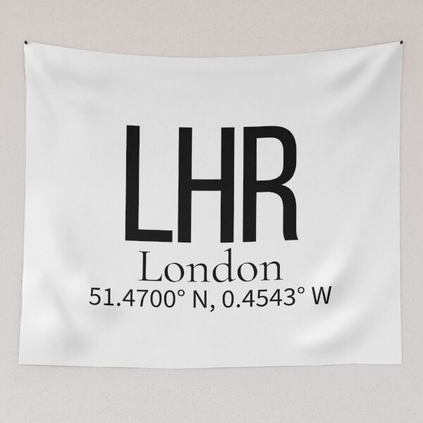 Item preview, LHR London UK Airport Code Minimalist Travel Sticker - Coordinates Art designed and sold by Sparkledust Creations.