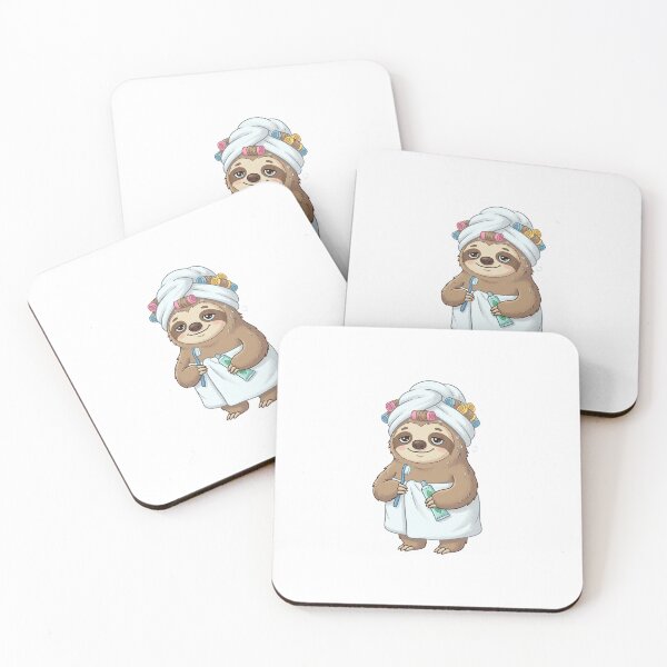 Item preview, Cute Sloth Shower Turban - Funny Spa & Wellness Illustration designed and sold by teddy815.
