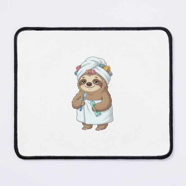 Item preview, Cute Sloth Shower Turban - Funny Spa & Wellness Illustration designed and sold by teddy815.