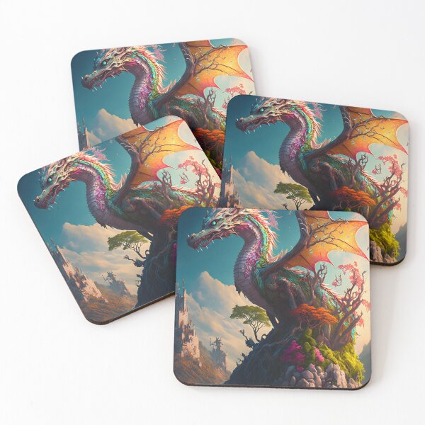 Item preview, Mythical Dragon Merging with Nature - Epic Fantasy Art in a Magical World Style designed and sold by Hipatye26.