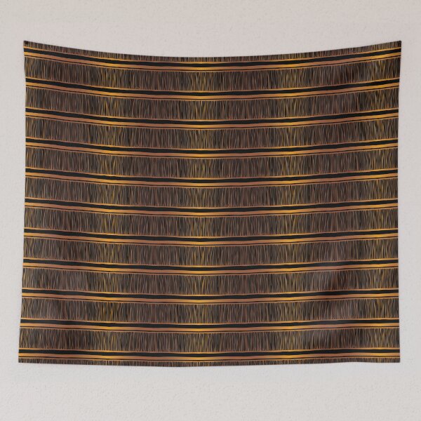 Item preview, Retro 20s Vintage Art Deco Hand sketched fringe stripes in black and gold designed and sold by Goddessart.