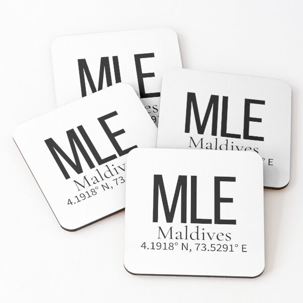 Item preview, MLE Male Maldives Airport Code Minimalist Travel Sticker - Coordinates Art designed and sold by Sparkledust Creations.