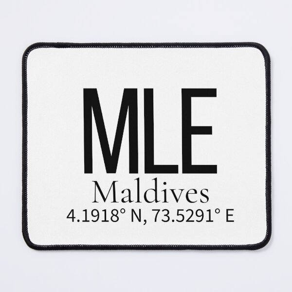 Item preview, MLE Male Maldives Airport Code Minimalist Travel Sticker - Coordinates Art designed and sold by Sparkledust Creations.