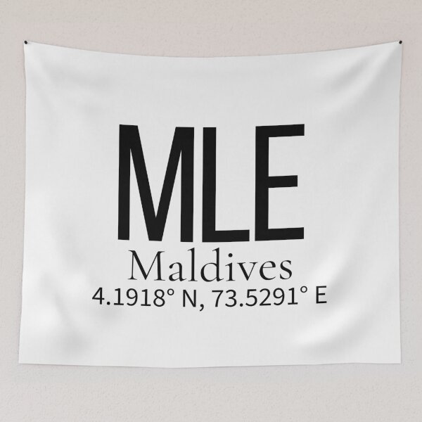 Item preview, MLE Male Maldives Airport Code Minimalist Travel Sticker - Coordinates Art designed and sold by Sparkledust Creations.