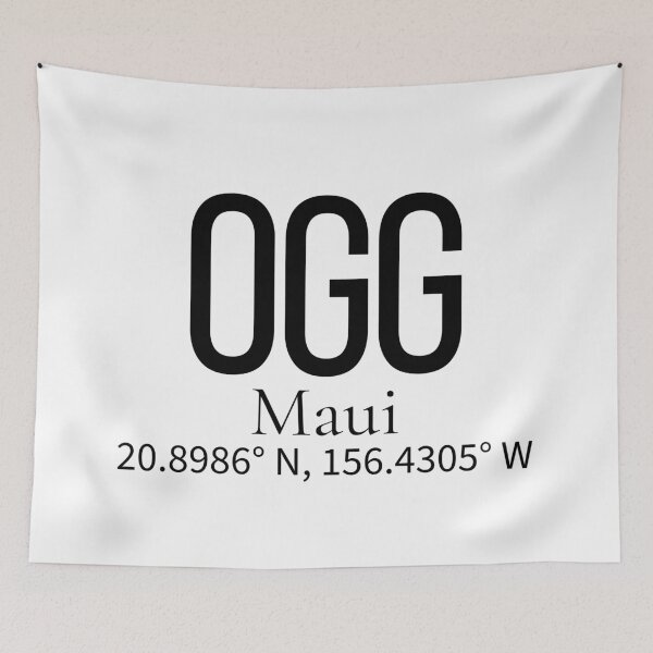 Item preview, OGG Maui USA Airport Code Minimalist Travel Sticker - Coordinates Art designed and sold by Sparkledust Creations.