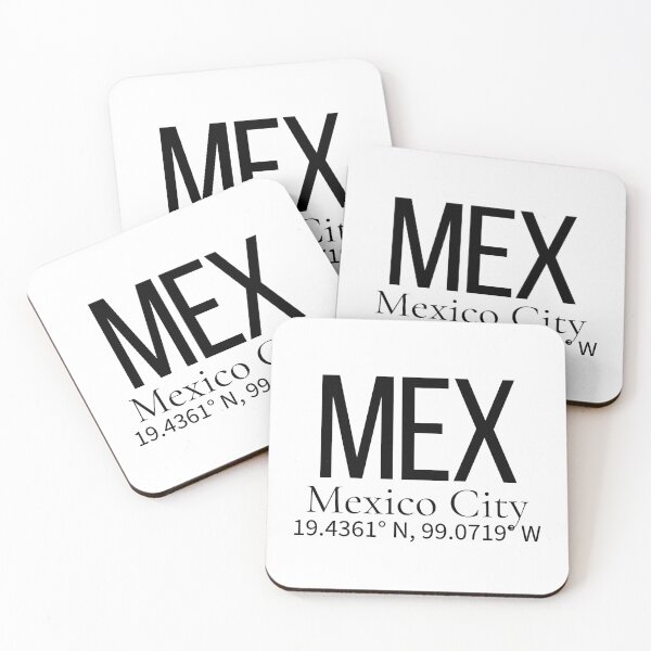 Item preview, MEX Mexico City Mexico Airport Code Minimalist Travel Sticker - Coordinates Art designed and sold by Sparkledust Creations.