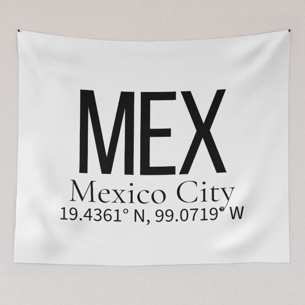 Item preview, MEX Mexico City Mexico Airport Code Minimalist Travel Sticker - Coordinates Art designed and sold by Sparkledust Creations.