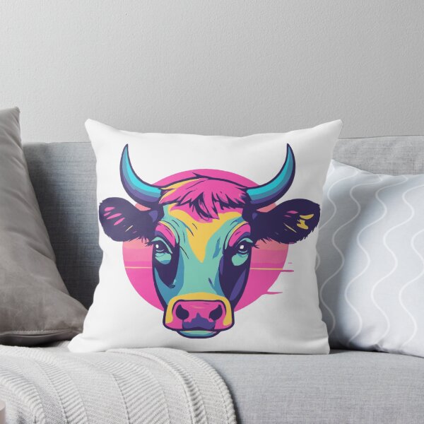 Item preview, Vaca Vaporwave Retro Neón designed and sold by storethirteen.