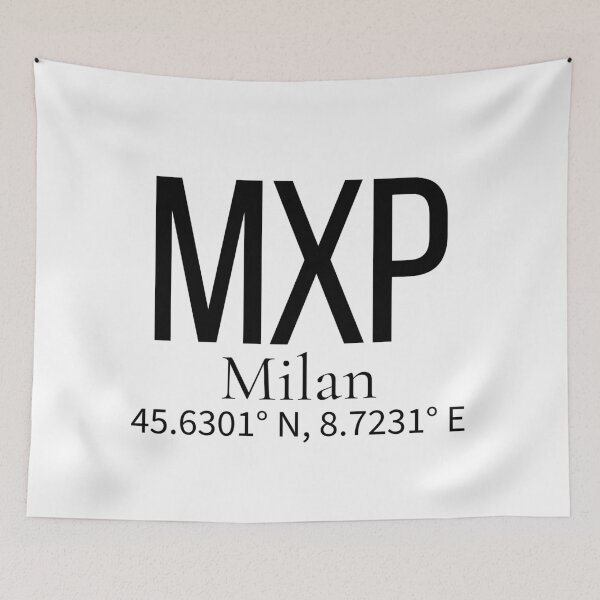 Item preview, MXP Milan Italy Airport Code Minimalist Travel Sticker - Coordinates Art designed and sold by Sparkledust Creations.