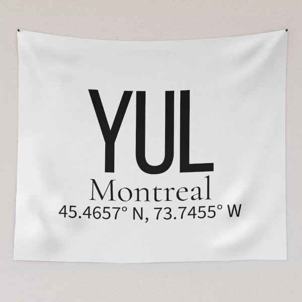 Item preview, YUL Montreal Canada Airport Code Minimalist Travel Sticker - Coordinates Art designed and sold by Sparkledust Creations.