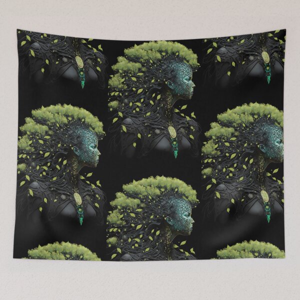 Item preview, Mystical Being of Nature - Fantastic Art that Unites Humanoid Being with Arboreal Elements designed and sold by Hipatye26.