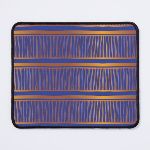 Item preview, Retro 20s Vintage Art Deco Hand sketched fringe stripes in blue and gold designed and sold by Goddessart.