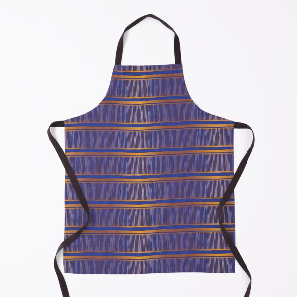 Item preview, Retro 20s Vintage Art Deco Hand sketched fringe stripes in blue and gold designed and sold by Goddessart.