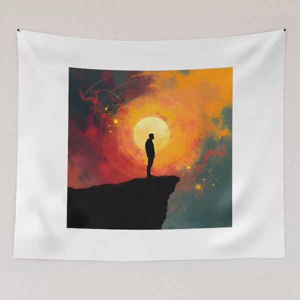 Item preview, Emotional Silhouette at Sunset Cliff designed and sold by designscreators.