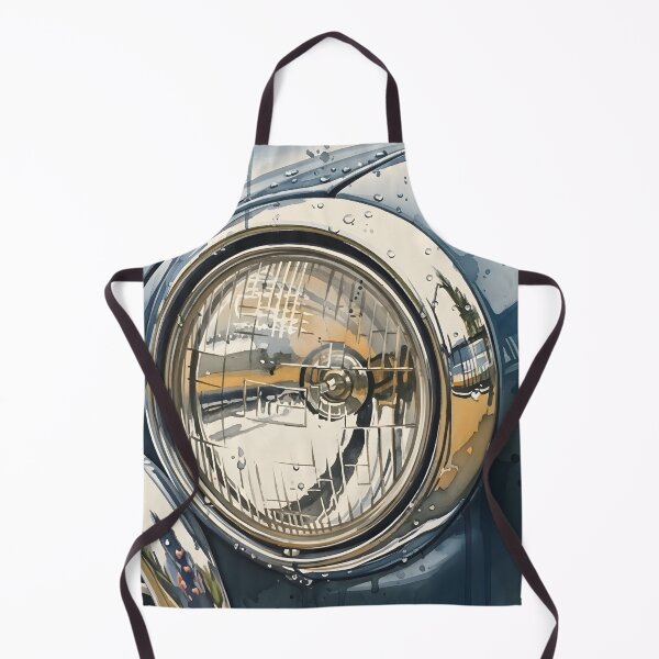 Item preview, Classic Car Headlight Watercolor Art Vintage Automotive Detail Illustration designed and sold by Motorline44.