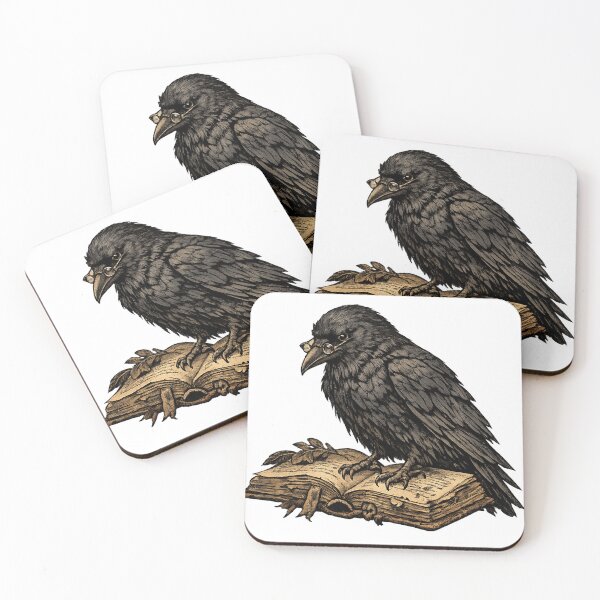 Item preview, Nevermore Going Out Introverted Raven Reading Book designed and sold by Retro Mood Co.
