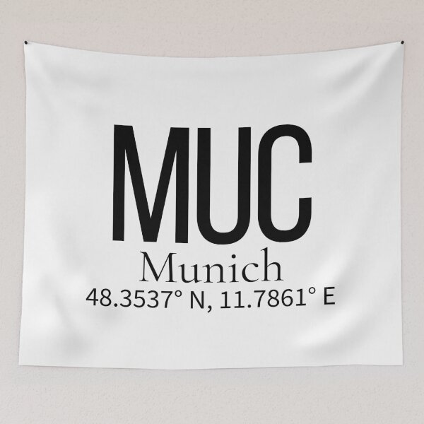 Item preview, MUC Munich Germany Airport Code Minimalist Travel Sticker - Coordinates Art designed and sold by Sparkledust Creations.