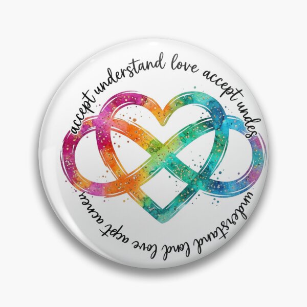 Item preview, Watercolor Infinity Heart Neurodiversity Pride designed and sold by Hikmoi.