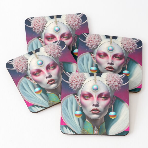 Item preview, Fantastic Being of Cosmic and Baroque Style - Surrealist Art with Intergalactic Aesthetics designed and sold by Hipatye26.