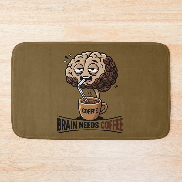 Item preview, Brain Needs Coffee - Funny Coffee Bean Brain Cartoon Design designed and sold by WowDezign.