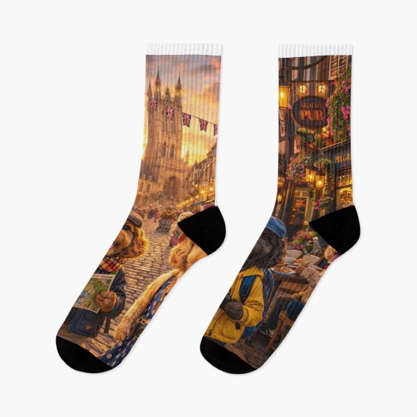 Item preview, Canterbury Cathedral Cockapoo Street Scene designed and sold by Cockapoo Society.